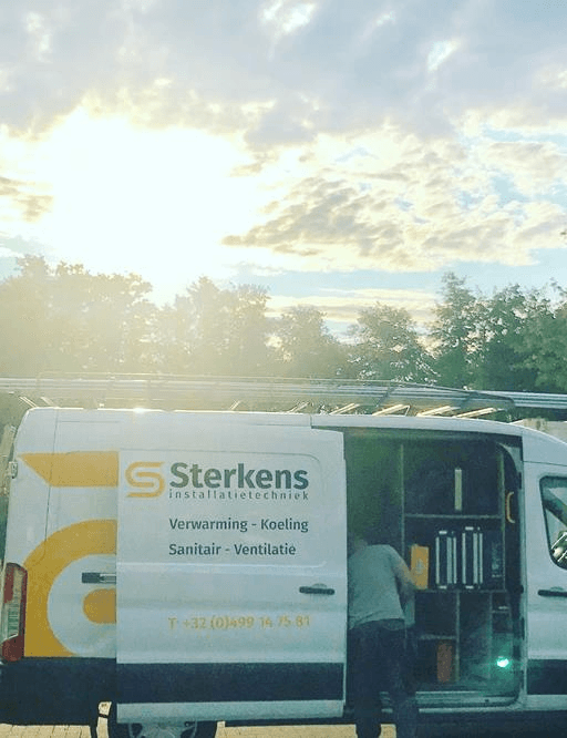 Bestelwagen van Sterkens Installatietechniek